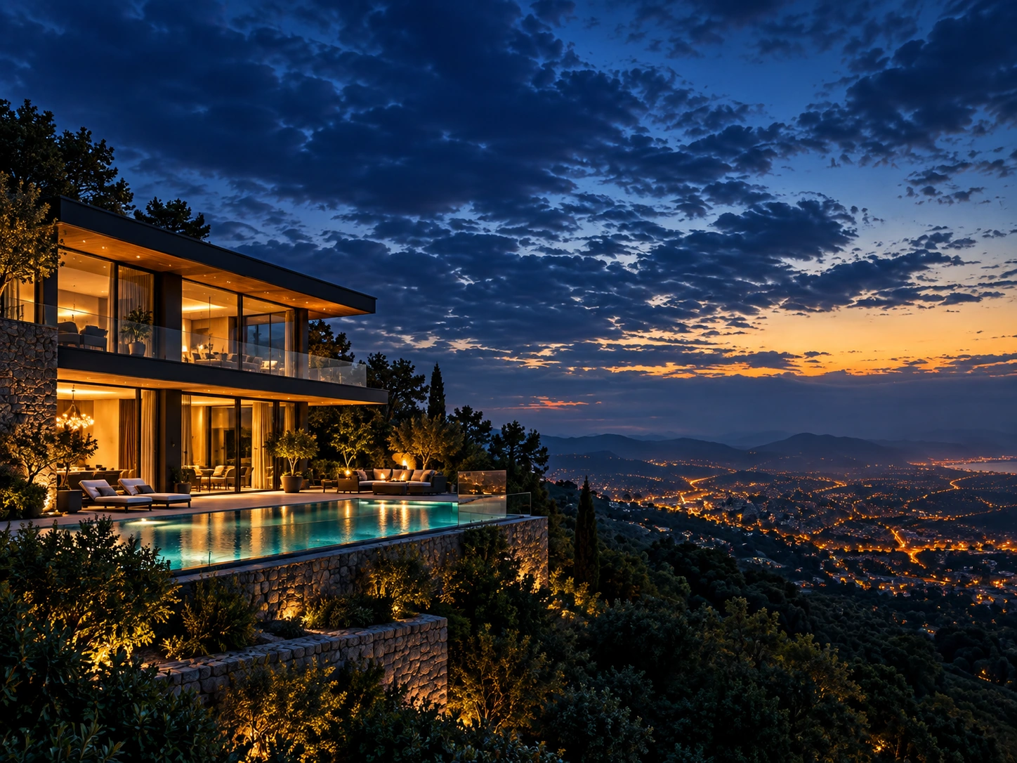 Premium hospitality property at sunset